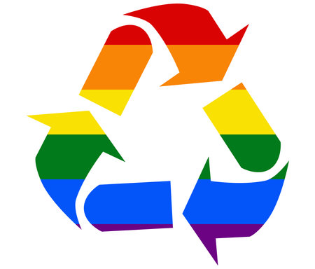 hand LGBT flag. gay, lesbian, bisexual and transgender icon vectorのイラスト素材