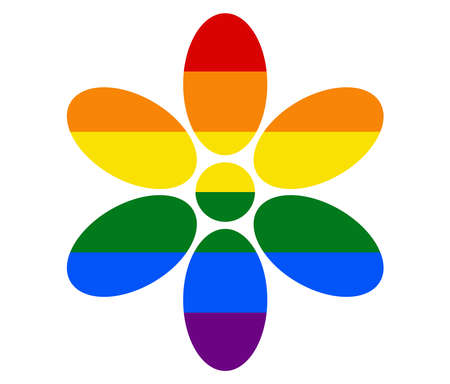 hand LGBT flag. gay, lesbian, bisexual and transgender icon vectorのイラスト素材