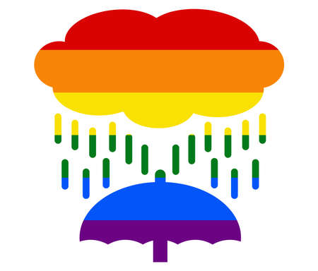hand LGBT flag. gay, lesbian, bisexual and transgender icon vectorのイラスト素材