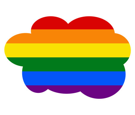 cloud LGBT flag. gay, lesbian, bisexual and transgender icon vectorのイラスト素材