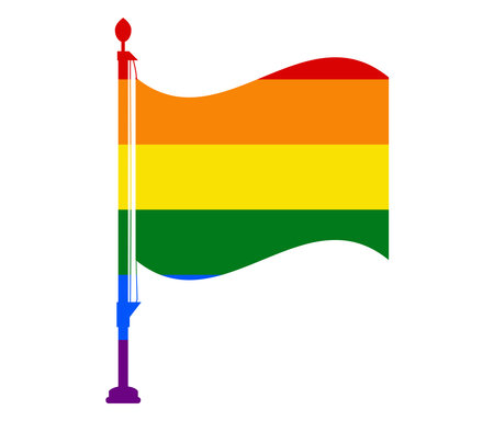 flag LGBT flag. gay, lesbian, bisexual and transgender icon vectorのイラスト素材