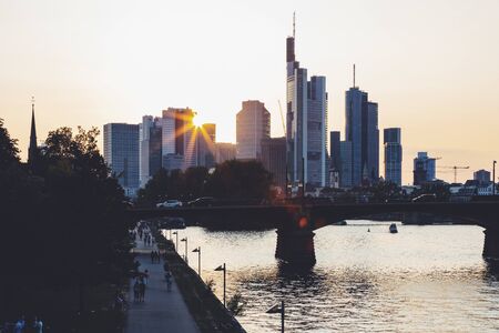 Frankfurt skylineの写真素材