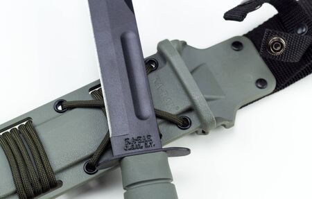 military combat knife cross pattern ka-bar editorialのeditorial素材