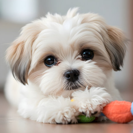 Lovely and cute baby puppyの素材