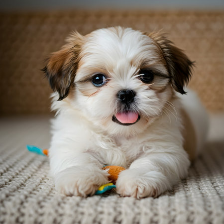 Lovely and cute baby puppyの素材