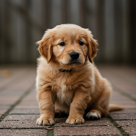 Lovely and cute baby puppyの素材