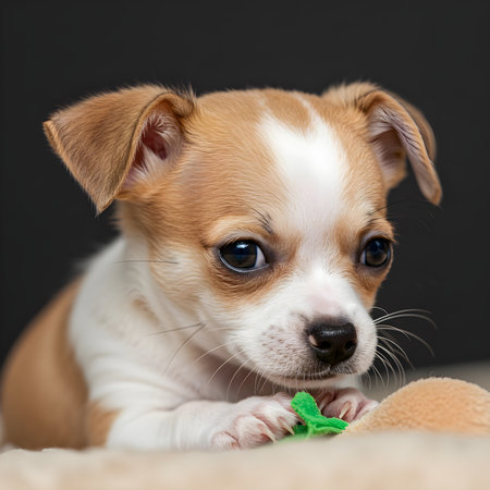 Lovely and cute baby puppyの素材