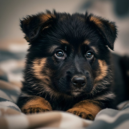 Lovely and cute baby puppyの素材