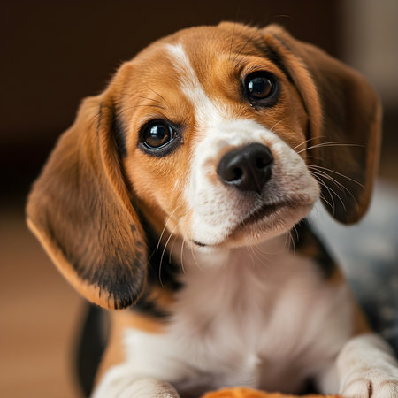 Lovely and cute baby puppyの素材