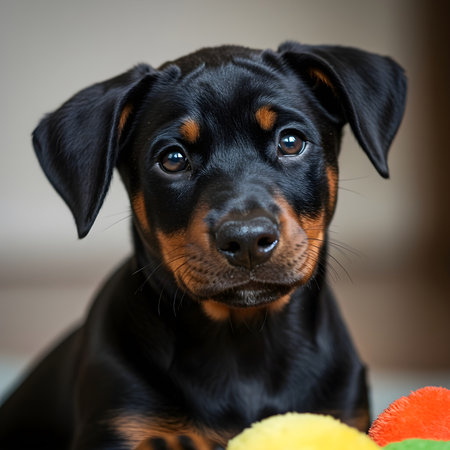 Lovely and cute baby puppyの素材