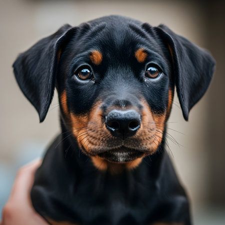 Lovely and cute baby puppyの素材