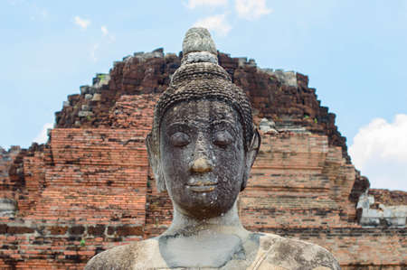 Archaeological  of Ayudthayaの写真素材