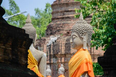 Archaeological  of Ayudthayaの写真素材