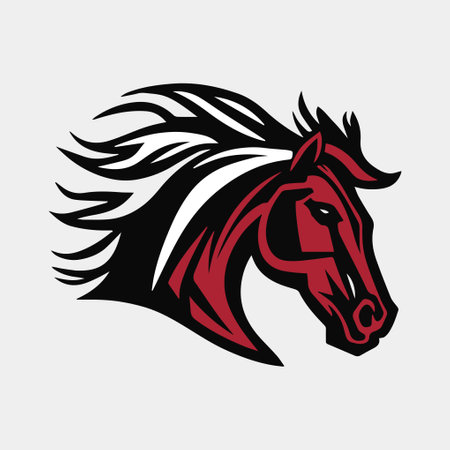 horse head logo design mascot vectorのイラスト素材