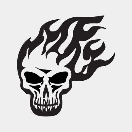 a flaming tattoo design vectorのイラスト素材