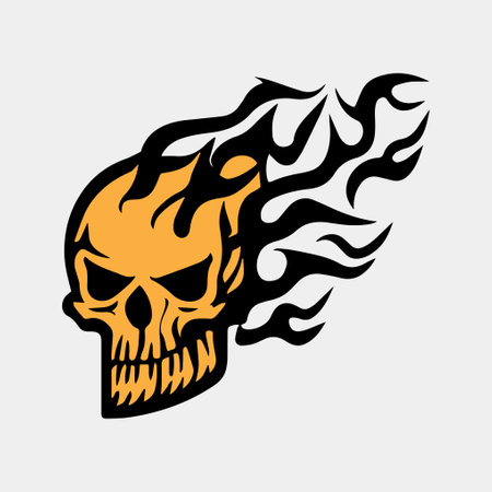 a flaming tattoo design vectorのイラスト素材