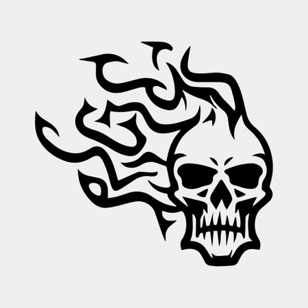 a flaming tattoo design vectorのイラスト素材
