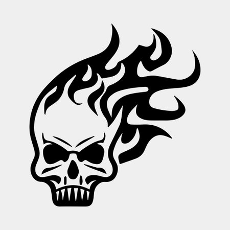 a flaming tattoo design vectorのイラスト素材