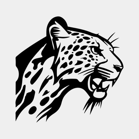 leopard logo vector illustration designのイラスト素材