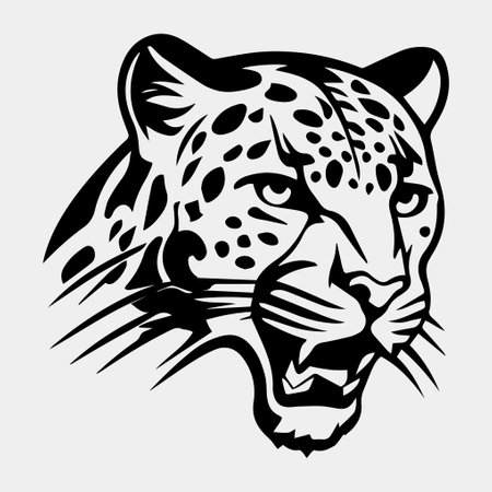 leopard logo vector illustration designのイラスト素材