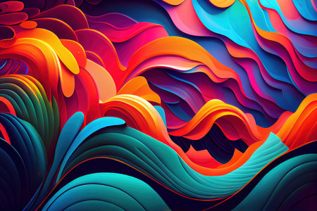 Abstract colorful background. Vector illustration. Eps 10. Colorful waves.の素材