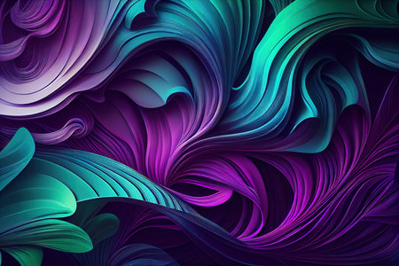 abstract background with blue and purple wavy pattern, vector illustrationの素材