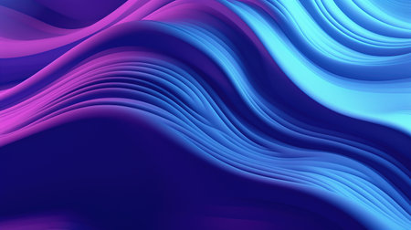 abstract background with smooth wavy lines in purple and blue colorsの素材