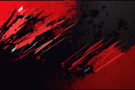 abstract red grunge background with space for text, vector illustrationの素材
