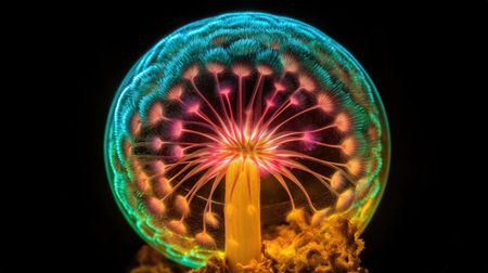Colorful fireworks in the night sky as a symbol of celebration.の素材