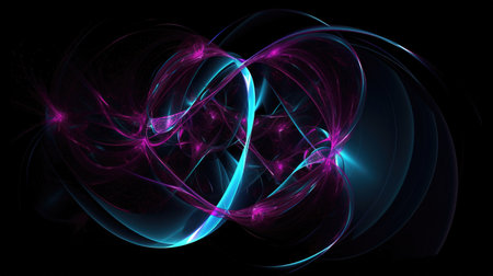 Abstract fractal. Fractal art background for creative design. Decoration for wallpaper, desktop, poster, cover booklet. Print for clothes, t-shirt. Creative illustration for designの素材