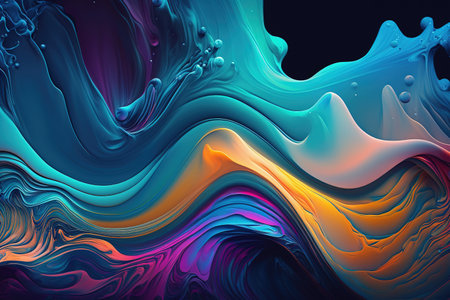 Colorful abstract background. Computer generated illustration. 3D rendering.の素材