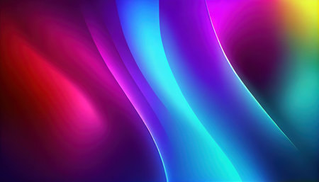 Neon abstract background with blue, purple, pink and violet linesの素材