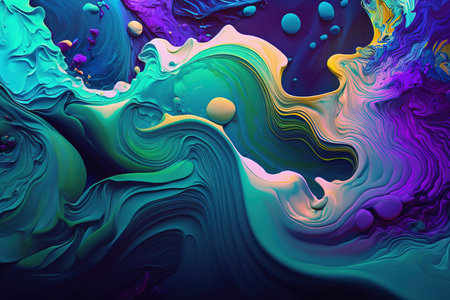 Colorful psychedelic liquefaction background. Abstract psychedelic liquefaction background.の素材