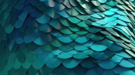 Turquoise metallic background with embossed pattern, close upの素材