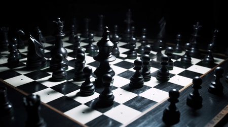 Chess board game concept of business ideas and competition and strategy ideas concepの素材