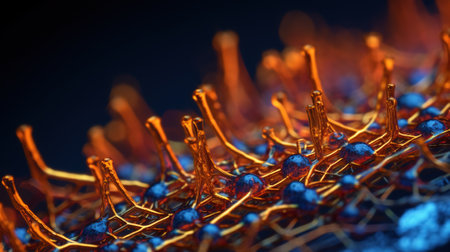 3d illustration of abstract fractal composition,digital art works.の素材