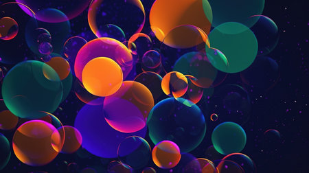 Colorful abstract background with bubbles. Vector illustration. Eps 10.の素材