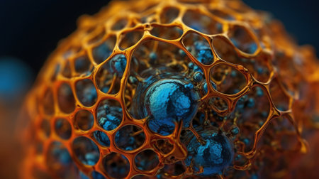 3D illustration of a structure of the cell of the human bodyの素材