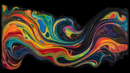 Colorful psychedelic liquefaction background. Acrylic paint texture.の素材