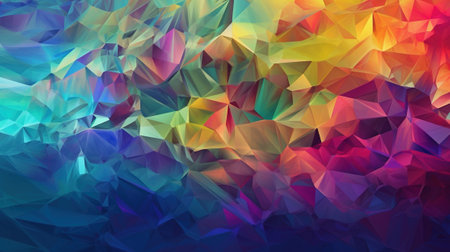 Abstract colorful polygonal background. Geometric origami style with gradientの素材