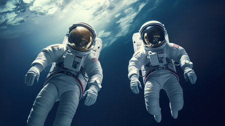 Astronaut in outer space. Science fiction.の素材