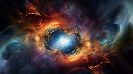 Planet in outer space. Science fiction wallpaper. Beauty of deep space.の素材