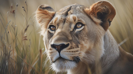 Lioness in the Okavango Delta - Moremi National Park in Botswanaの素材