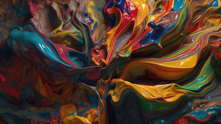 abstract background of colorful paint mixing in water. High quality photoの素材
