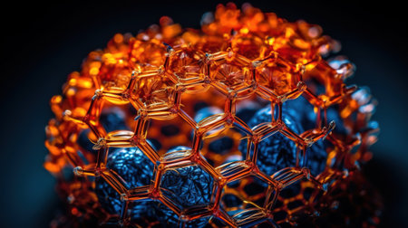 Abstract 3d rendering of science background. Futuristic technology style.の素材