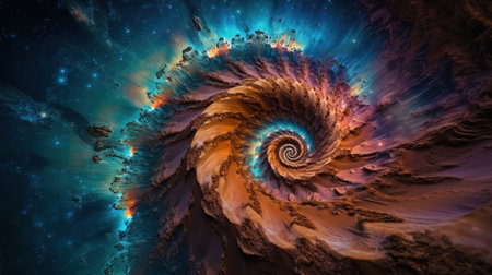 Fractal art for creative design. Abstract fractal. Decoration for wallpaper, desktop, poster, cover booklet. Print for clothes, t-shirt. Creative illustration for designの素材