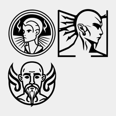 Vector illustration of a set of emblems, emblems, logos.のイラスト素材