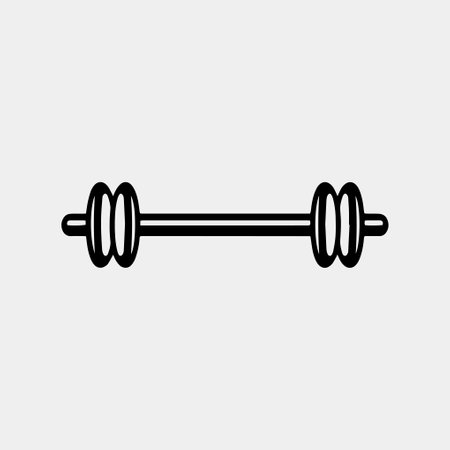 Barbel, Dumbbell Gym Icon on white backgroundのイラスト素材