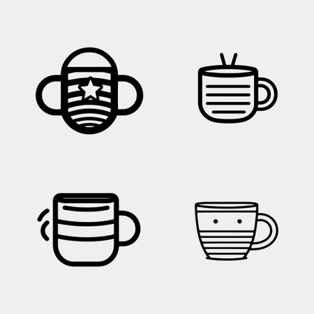 set of cup logo idea vector isolated on white backgroundのイラスト素材
