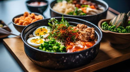a cuisine photo of delicious food Generative AI, AI Generatedの素材